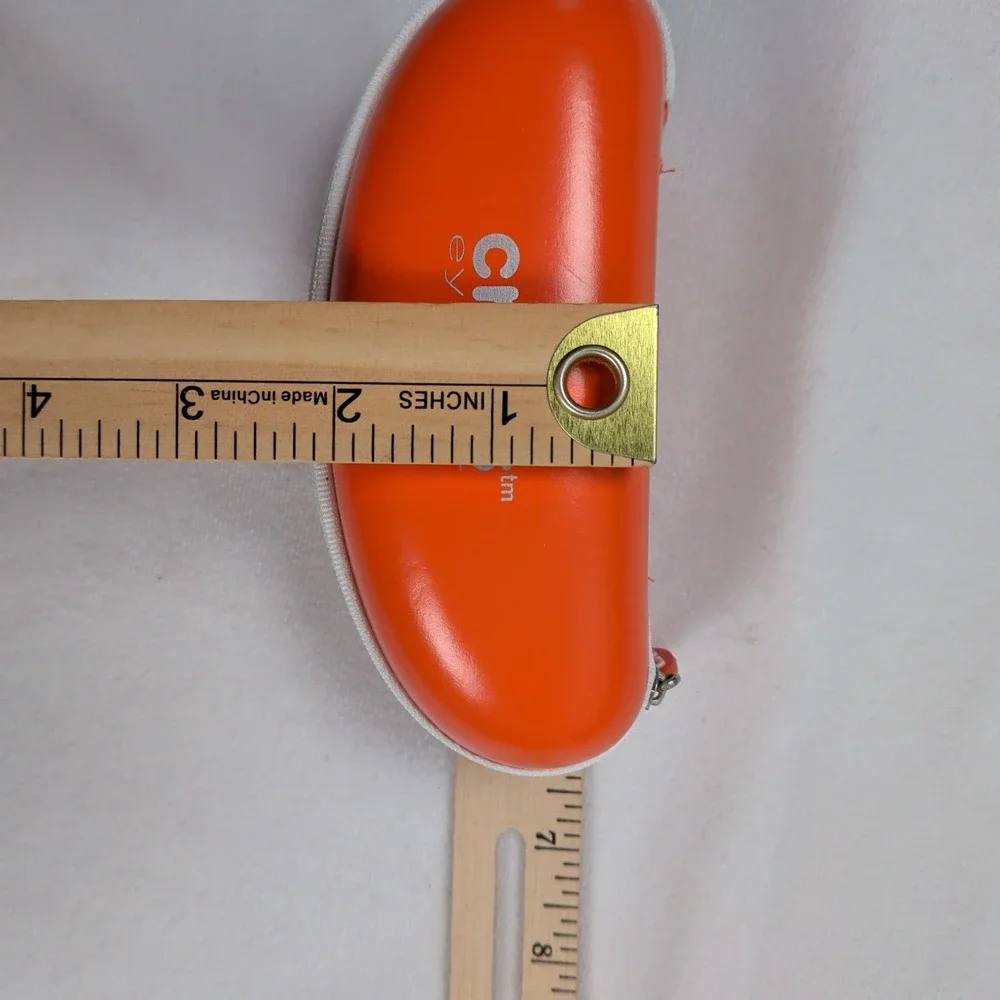 Crocs Eyewear Kids Orange Hard Shell Zipper Glasses Case Sunglasses Protector